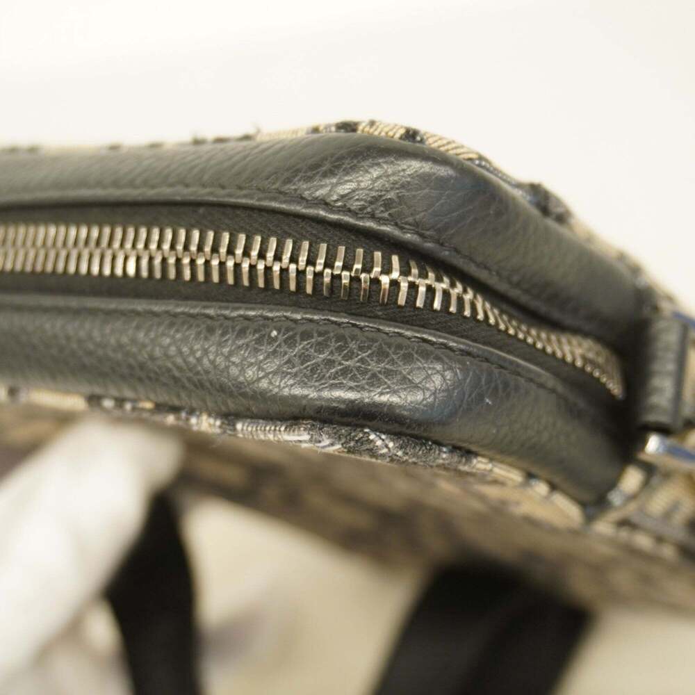 CHRISTIAN DIOR Black Canvas Trotter Shoulder Bag - Picture 7 of 8